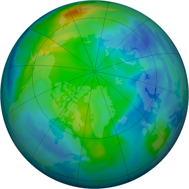 Arctic ozone map for 04 November 2008